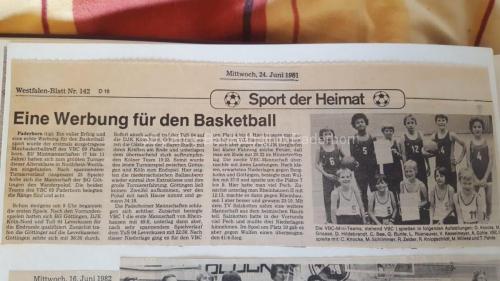 1981: Minibasketballtreff in Paderborn